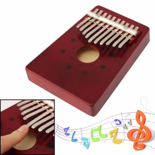 Kalimba Sanza 10 Keys Piano Red Thumb 1