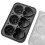 6-teilige Silikon-Eisform in Herz- und Rosenform Black 2