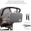 Stroller Organizer, Large Universal Stroller Bag, Stroller Accessories with Shoulder Strap, Gray 6