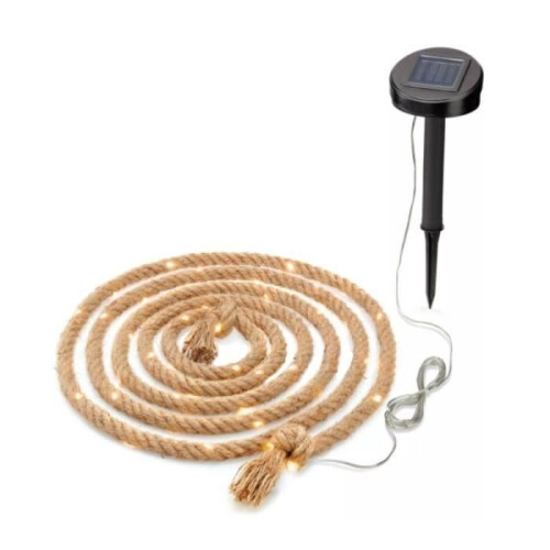 Solar string lights - ESOTEC - Rope - 60 LEDs - 4.5 m - Warm white 1
