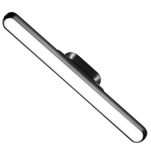 Under Cabinet LED Desk Lamp, Wall-Mounted Touch Night Light with Three Variable Speeds, Black, Style 2 1