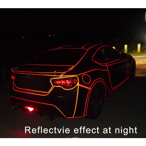 Reflekterende stripe for bil Red 1