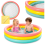 Inflatable Kids Pool, 114x25 cm, Rainbow, 3 Rings 1