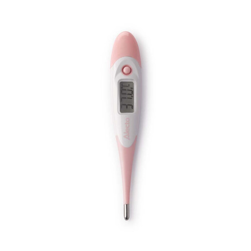 Digitales Thermometer mit flexibler Spitze - Schnell, genau, rosa