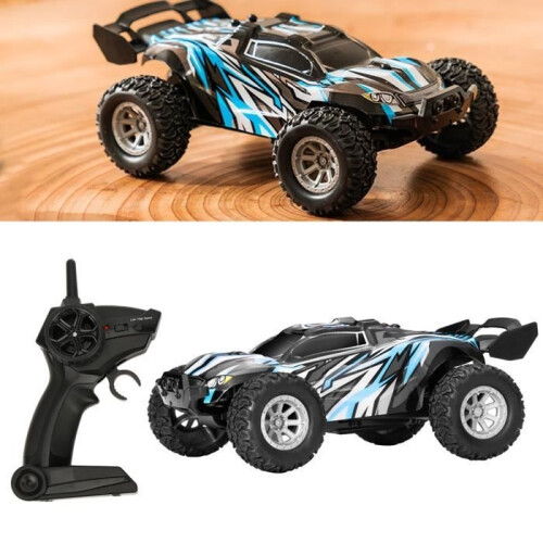 Auto telecomandata - Giocattolo auto da drifting RC con luci a LED - Scala 1/32 - Nera 2
