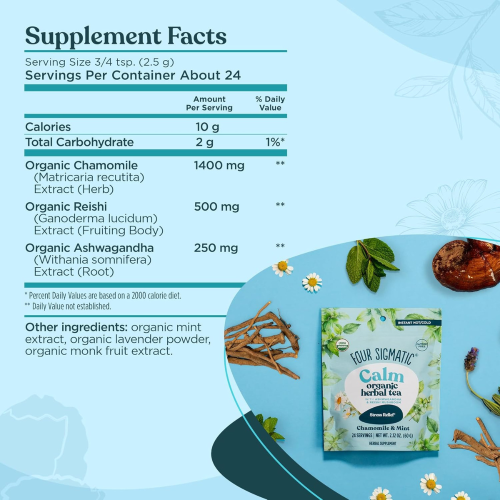 Four Sigmatic Organic Herbal Tea, Chamomile & Mint - 60g 1