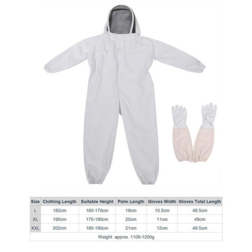 Professional beekeeping protective suit - NEW - Gloves included - Size L 2