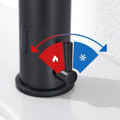 Automatic Infrared Brass Basin Tap in Black with Infrared Sensor and Adjustable Temperature 1