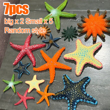 Set of 7 Soft Rubber PVC Starfish Toys for Beach And Pool Fun, Suitable for Kids Aged 3 And Up - Perfect Gifts