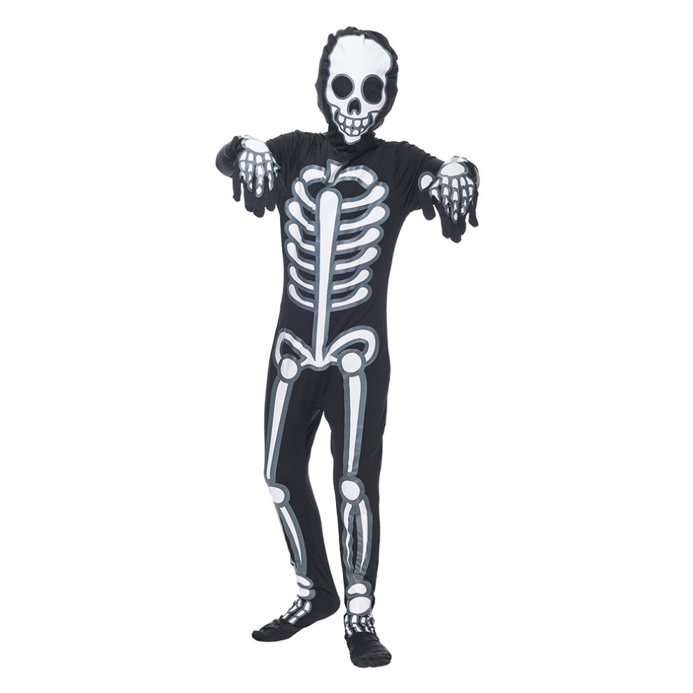 Photos - Fancy Dress (M) Halloween Kids Costume Horror Glow-in-the-Dark Skeleton Cosplay Costume