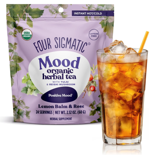 Four Sigmatic Organic Herbal Tea, Lemon Balm & Rose - 60g