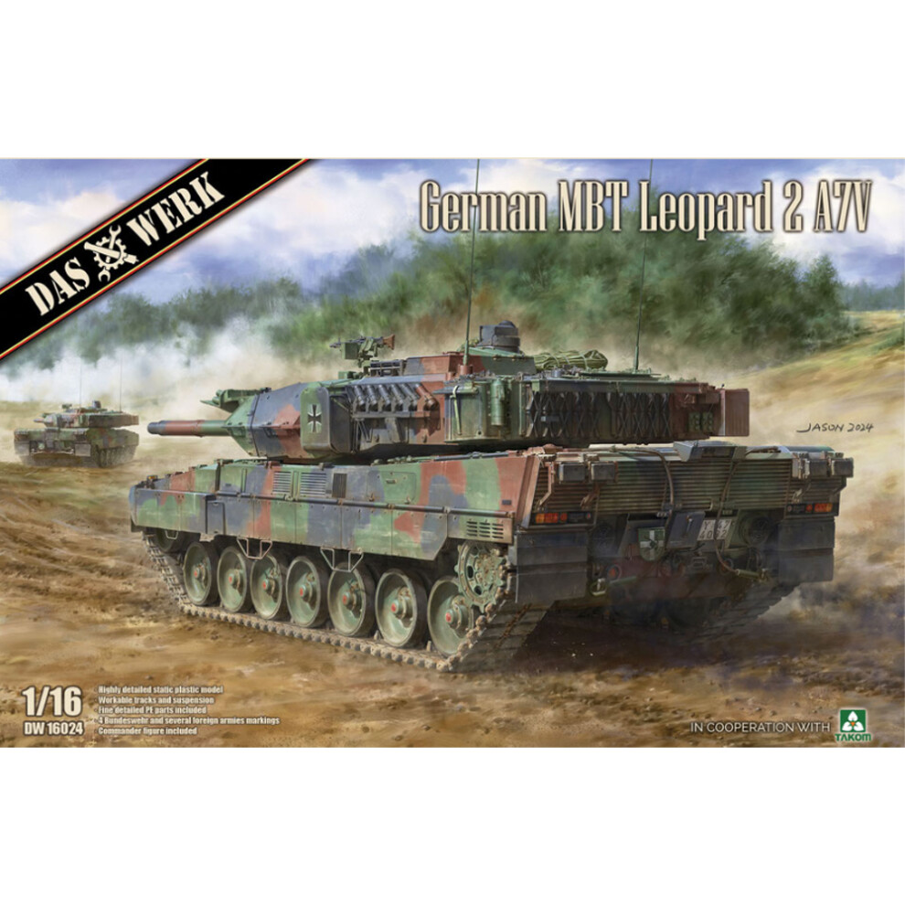 Das Werk 16024 German Mbt Leopard 2 A7v 1:16 Model Kit