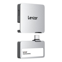 Lexar Professional Go Portable SSD with HUB 2TB, Ultra-Compact, Supports Apple ProRes, Up to 1050MB/s Read and