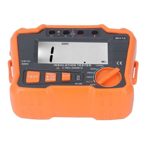 TBEST Digital Megohmmeter - Electrical Earth Resistance Insulation Tester - Orange 1