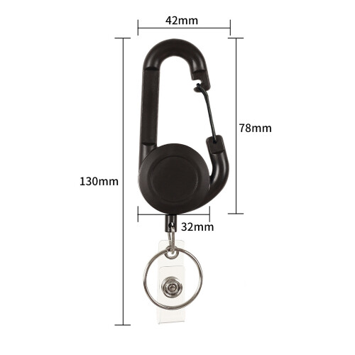 Porte-clés rétractable Black 1