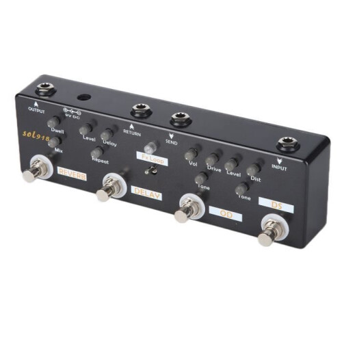 Minifinker 5-Mode Effectpedaal: Gitaareffectpedaal met 5 modi, reverb, delay, FX-loop en sampler. 1