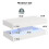 Modern White High Gloss Coffee Table LED Lights 2 Tier Rectangle Tea Table 3
