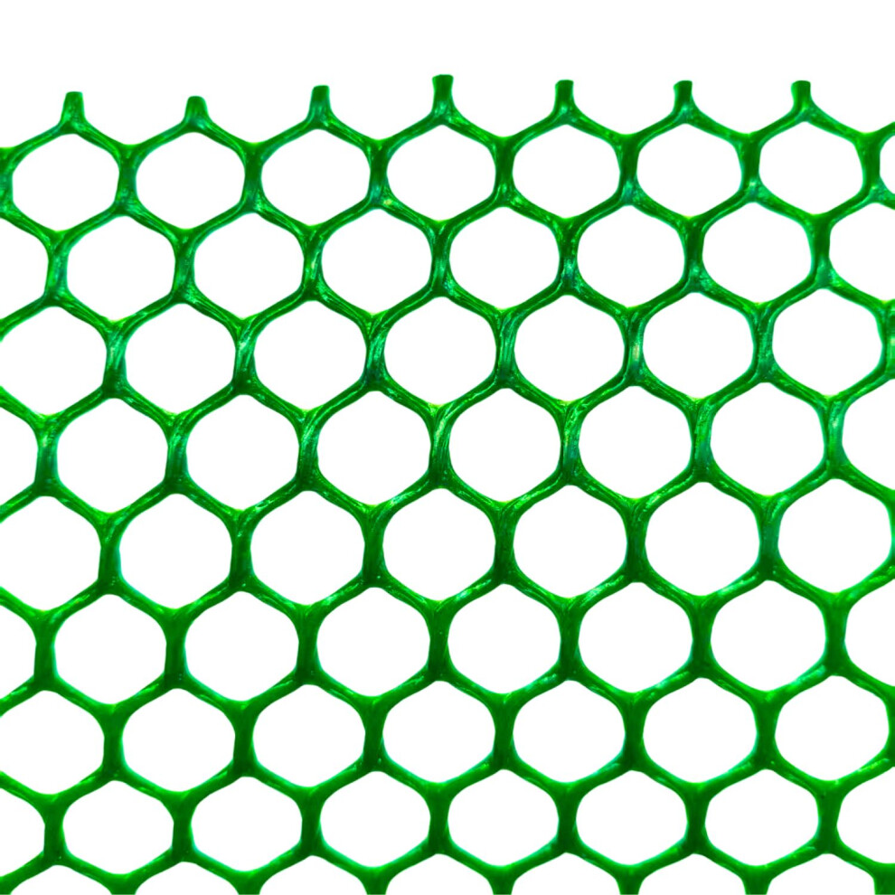Green Plastic Garden Mesh Net Roll - Heavy Duty 460Gsm 1M X 25M 5059138070152