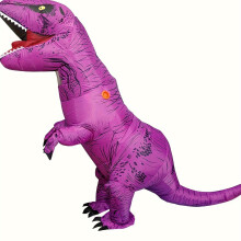 (Dark Violet) Halloween Karneval Party Kostüm T-Rex aufblasbarer Anzug Erwachsenenversion, Ganzkörperkostüm