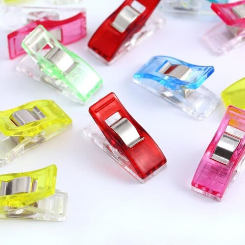 100 Sewing Clips | Assorted Colors - Perfect for Sewing, Patchwork, Crochet, Knitting, and other Crafts 1