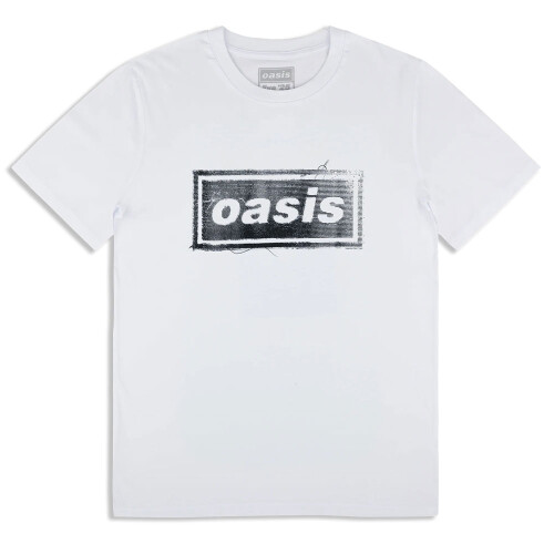 Oasis (L, White) Oasis Thread Band Logo T Shirt