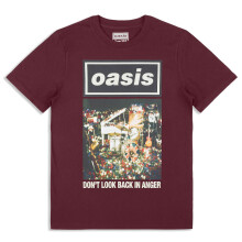 (XXXL, Maroon) Oasis Dont Look Back In Anger Single T Shirt