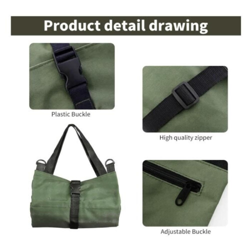 Rolling Tool Bag, Portable Canvas Tool Bag with 5 Zippered Pockets, Small Rolling Tool Bag 2