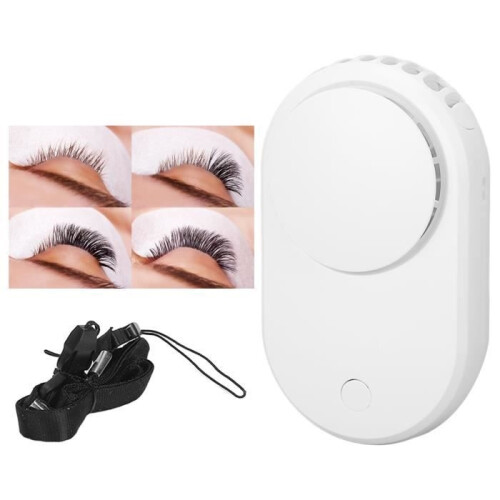 Zerodis Mini Wimperdroger, Wimperventilator, Handzame Mini Airconditioningventilator voor Wimperhygiëne, Wit 2