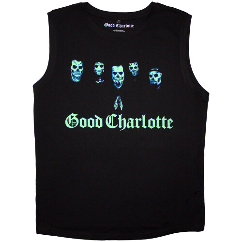 (L, Black) Good Charlotte Generation RX Skull Faces Tank Top