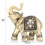 Beeldje - AYNEFY - Elegante Olifant - Goud - Hars - 15x14 cm 3
