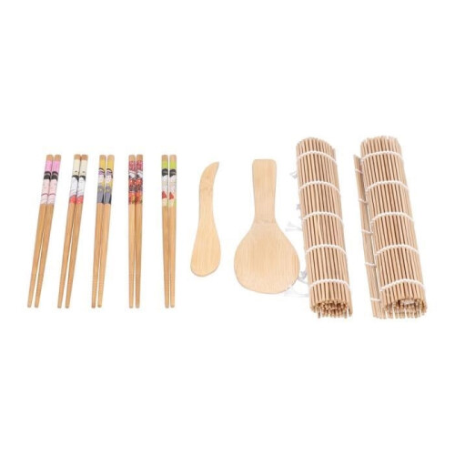 Sushi Making Kit - SURENHAP - 8 Pieces - Bamboo - Easy to Use - Ideal for Beginners 1