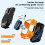 Draagbare ventilator - QINGQUE - Clip-on model - 4000mAh - USB - Oranje 2