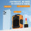 Tragbarer Ventilator – QINGQUE – Clip-Modell – 4000 mAh – USB – Orange 4