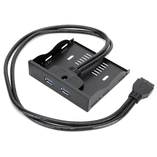 Front panel for USB 3.0 floppy disk bay for 3.5-inch 19-pin floppy disk to 2 USB 3.0 hub interfaces 2