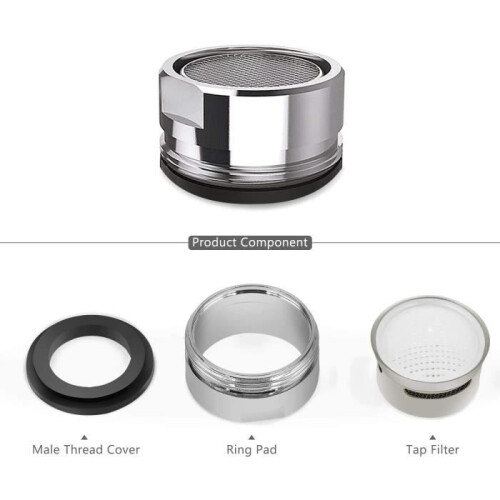 Faucet Aerator, 3pcs Faucet Filter with Sealing Ring for Kitchen, Bathroom (Outer Diameter 24MM) 2