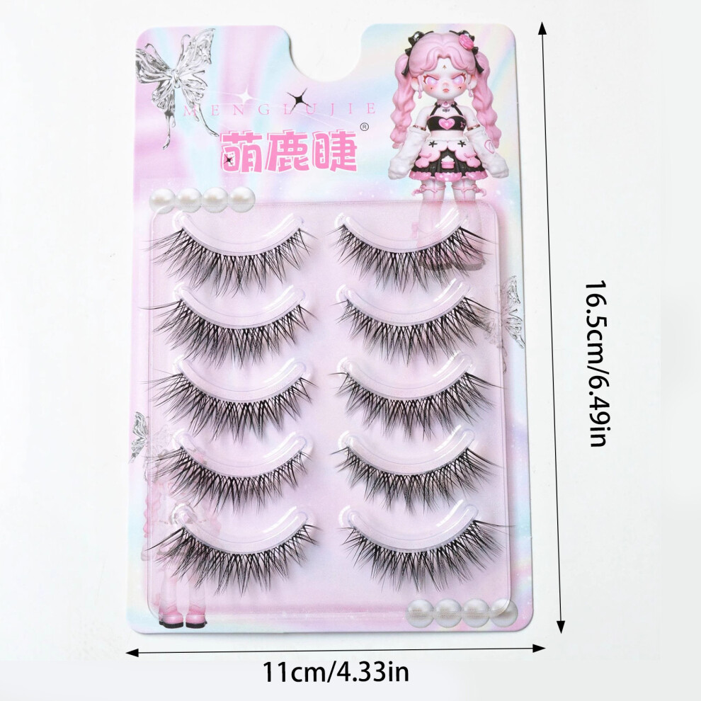 Phui-Pet-Supplies Smokey Eye False Eyelashes, C-Curl For Volume