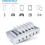 6-Port-USB-Multiladestation mit 6 kurzen Kabeln, Silber 2