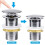 Standard-G 1 1/4 Basin Waste without Overflow, Universal Pop-Up Automatic Drain Plug 2