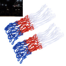 6-mm strapazierfähiges Basketballnetz, Rot/Blau/Weiß