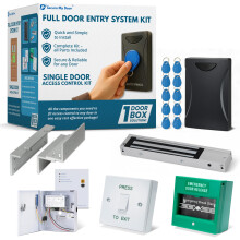 SecureMyDoor - Full Door Entry Kit | Indoor Security System with Electric Maglock Magnetic Lock, Proximity Rea