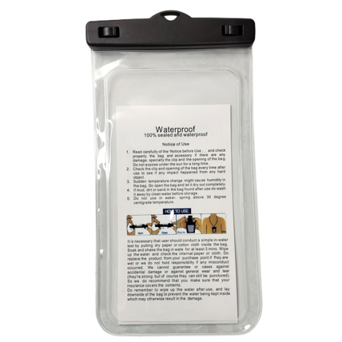 Große wasserdichte Handytasche IPX8 2er-Pack Black 1