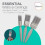 Harris Harris Essentials 3 Pack Paint Brush Set Grey 6