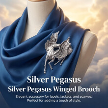 (DR061 A) Vintage Pegasus Brooch - Gold/Silver Plated Gift