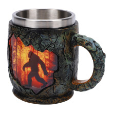 Einzigartiger Waldbrand-Kaffeebecher 14oz 3D-Relief
