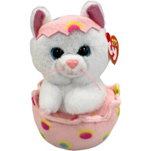 TY Beanie Boos Collection Giggles the Cat in Easter Egg 15cm Soft Plush Toy