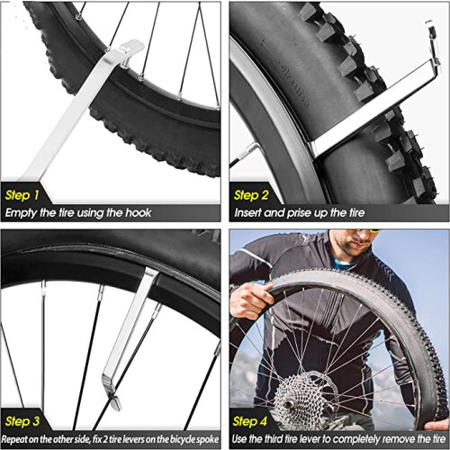 Cykeldäckspakar / Bytesverktyg, 3-pack Black 2