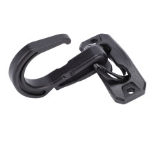 5 Stück gebogene Hakenverschlüsse 5,6 x 2,2 x 8,5 cm schwarz
