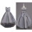 Mädchenkleid – Hochzeit und Feier – Ärmellos – Grau 2