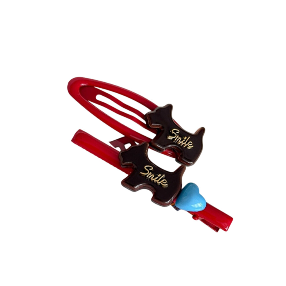 Multifunctional Hair Decoration Cartoon Animal Hairpin for-Red
