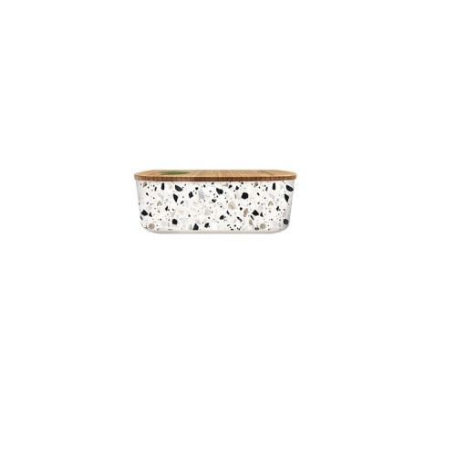 chic.mic bioloco PLANT LUNCHBOX oval - natural terrazzo